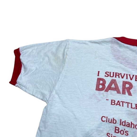 American Vintage 80s Budweiser Ringer Shirt Medium - Picture 9 of 10